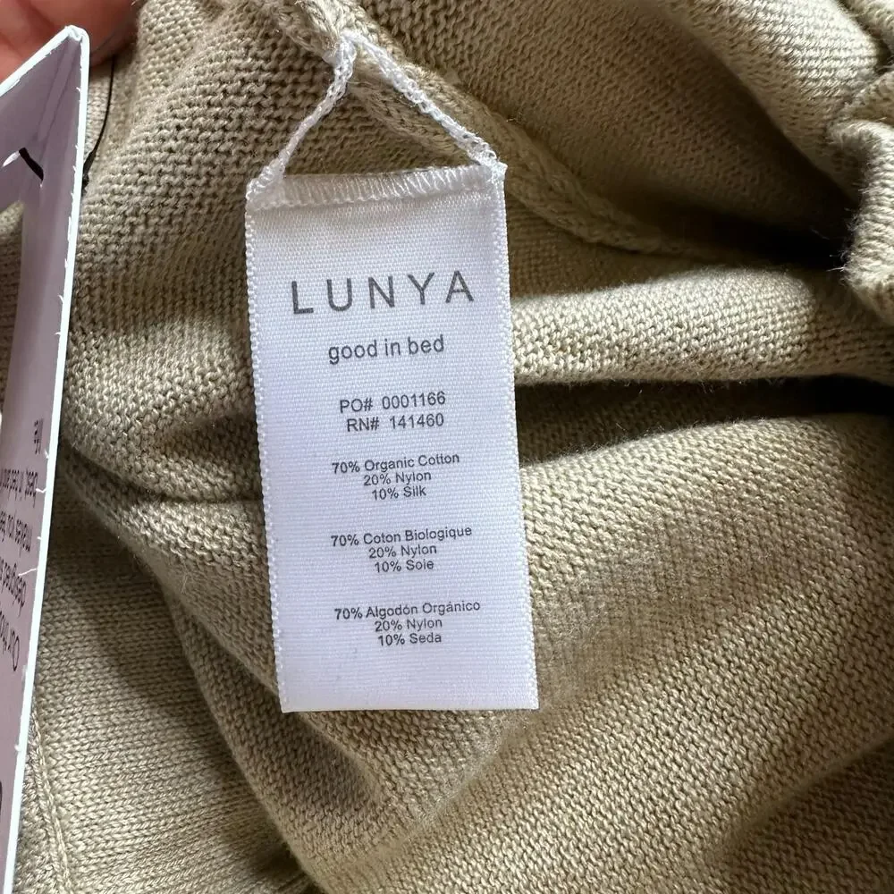 LUNYA Wide Leg Organic Cotton Silk Blend Relaxed Pants Women's Size Small NWT - Picture 8 of 8